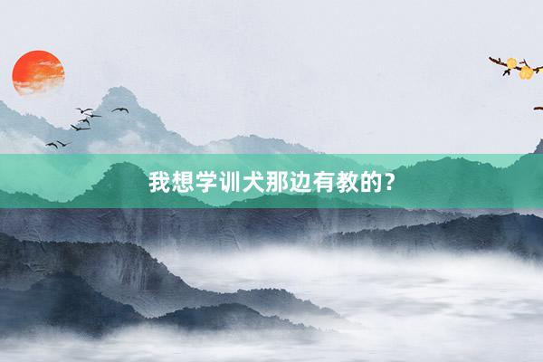 我想学训犬那边有教的？